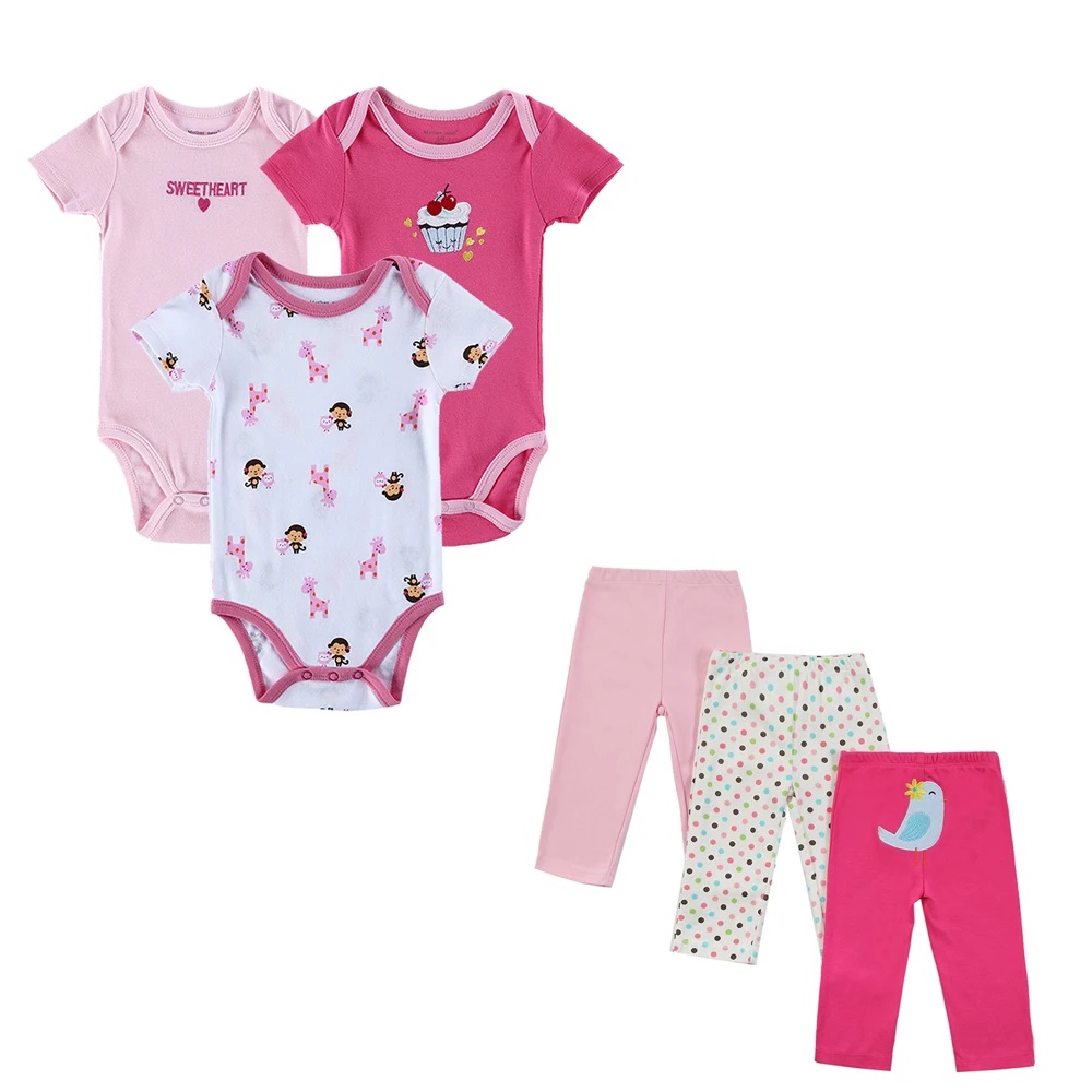 Комплекты одежды для малышей полосатые детские комбинезоны с брюками летние костюмы для новорожденных одежда для малышей Официальный магазин хлопок