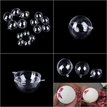 1 шт. Home& Living, прозрачные Пластик Бомбочки для ванны формы для изготовления пресс-форм заполняемый мяч орнамент Рождественский бал креативная продукция