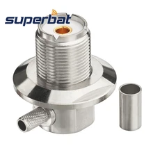 Superbat UHF SO239 гнездо под прямым углом припой разъем для LMR195 RG58 RG142 RG400 коаксиальный кабель