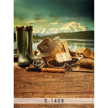 

Snow Mountain Photography Backdrop Baby Newborn Photoshoot Props Lake Boots Hat Kids Children Photo Studio Background Wood Floor