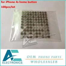 Для iphone 4S 4GS Главная Кнопка Утюг ШИМ заполнение Spacer Прокладка Подушка наклейки Наборы аксессуаров для телефонов 100 шт./лот