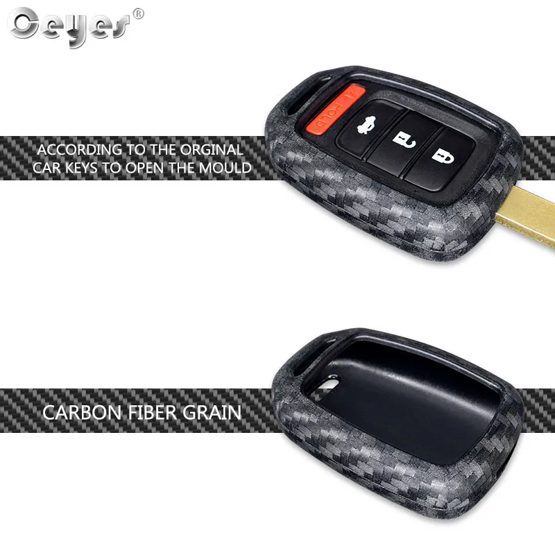 Carbon fiber key cover for HONDA  (3)