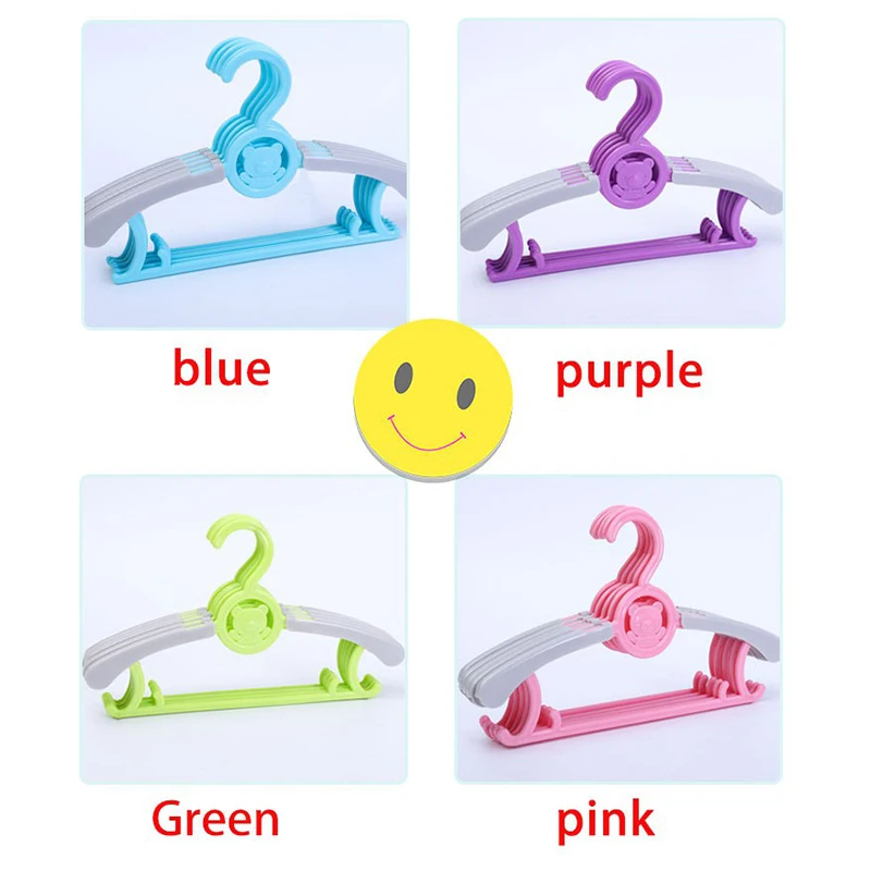 

Adjustable Clothes Hanger Kids Children Toddler Baby Clothes Coat Plastic Hangers Hook Household Closet Organizer