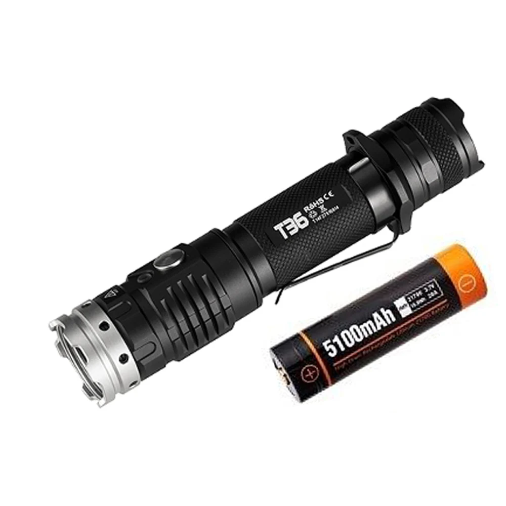 AceBeam T36 тактический фонарь XHP35 макс 2000 люмен Луч расстояние 303 метра заряжаемый