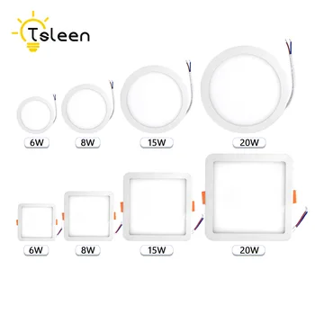 

Ultra Thin 6W 8W 15W 20W LED Aluminium Square AC 85-265V panel Recessed Ceiling Light led panel light ceiling light lampada LED