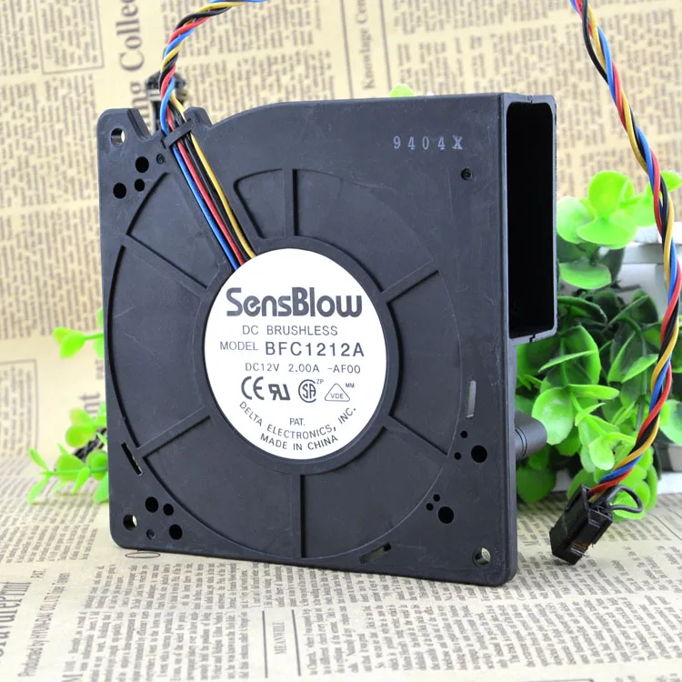 Для Delta BFC1212A 12032 12V 2.00A 12cm четырехлинейный большой объем воздуха турбонагнетатель