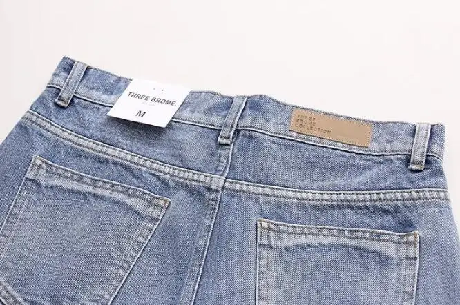 Высокая уличная Высокая талия сзади отверстие кисточкой подол короткие джинсовые шорты рваные джинсовые короткие брюки сексуальные летние с разрезом сбоку женские джинсовые шорты