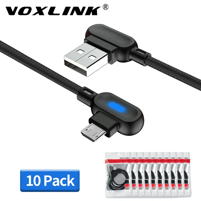 

VOXLINK 10 Pack Micro USB Cable fast Charging Data Cable for Samsung/xiaomi/lenovo/huawei/HTC/Meizu Android Mobile Phone Cables