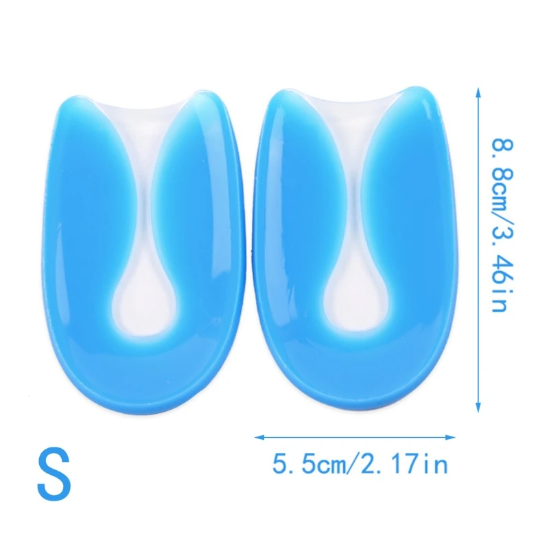 1 пара силиконовых гелевых u-образных подушечек для прыжков, стимулирующих подошву, подушек, мягких протекторов для снятия боли