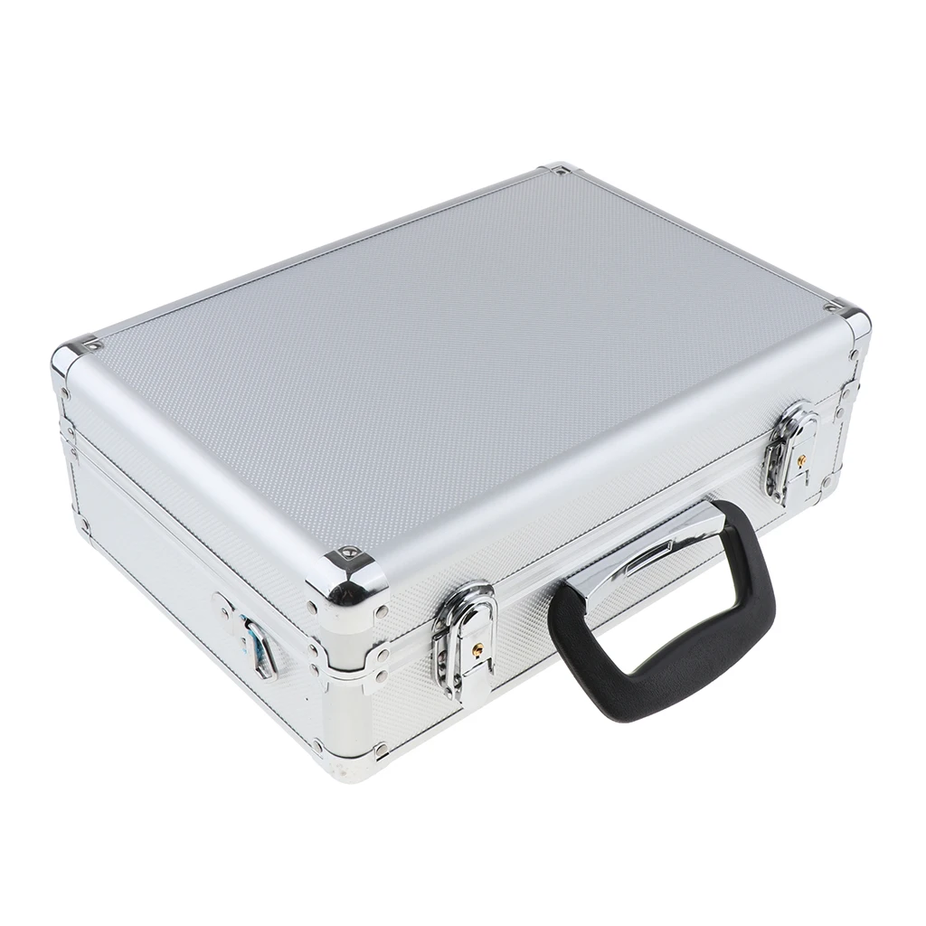 Aluminium Case Box ,Silver with Foam Tool Travel Carry Case for JR FUTABA FLYSKY ,35x23x12cm