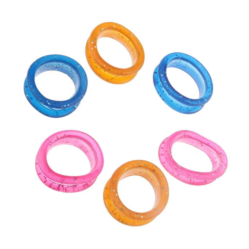 10pcs Silicone Barber Hair Grooming Shears Scissor Finger Ring Grips Inserts Set