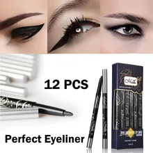 MENOW подводка для глаз 12 шт. черная вращающаяся подводка для глаз карандаш для макияжа, косметика набор Профессиональный Прямая Dot5