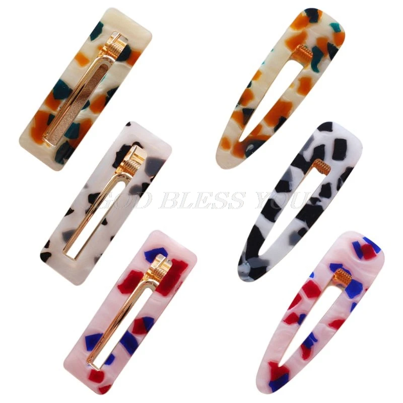 

Vintage Hair Clip Acetate Resin Acrylic Clips Women Hairpins Decoration Headdress Brooch Floral Print Fashion Unique Ins Leopard