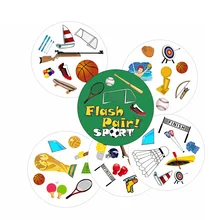 Flash Pair sport card game for ages 5 spot to sports fan board game children education