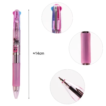 

3 Colors In 1 Press Ballpoint Pen 0.7mm Classic Office School Accessories Pen Stationery Escolar Material