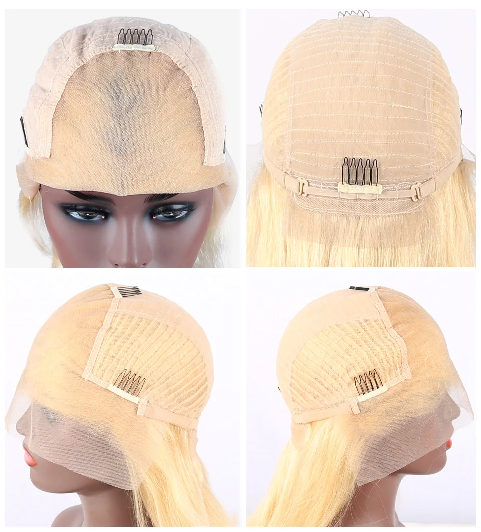 Bequeen короткие Синтетические волосы на кружеве человеческие волосы парик блондинка 613 пряди человеческих волос для Синтетические волосы на кружеве al парик перуанские волосы парик для черных Для женщин