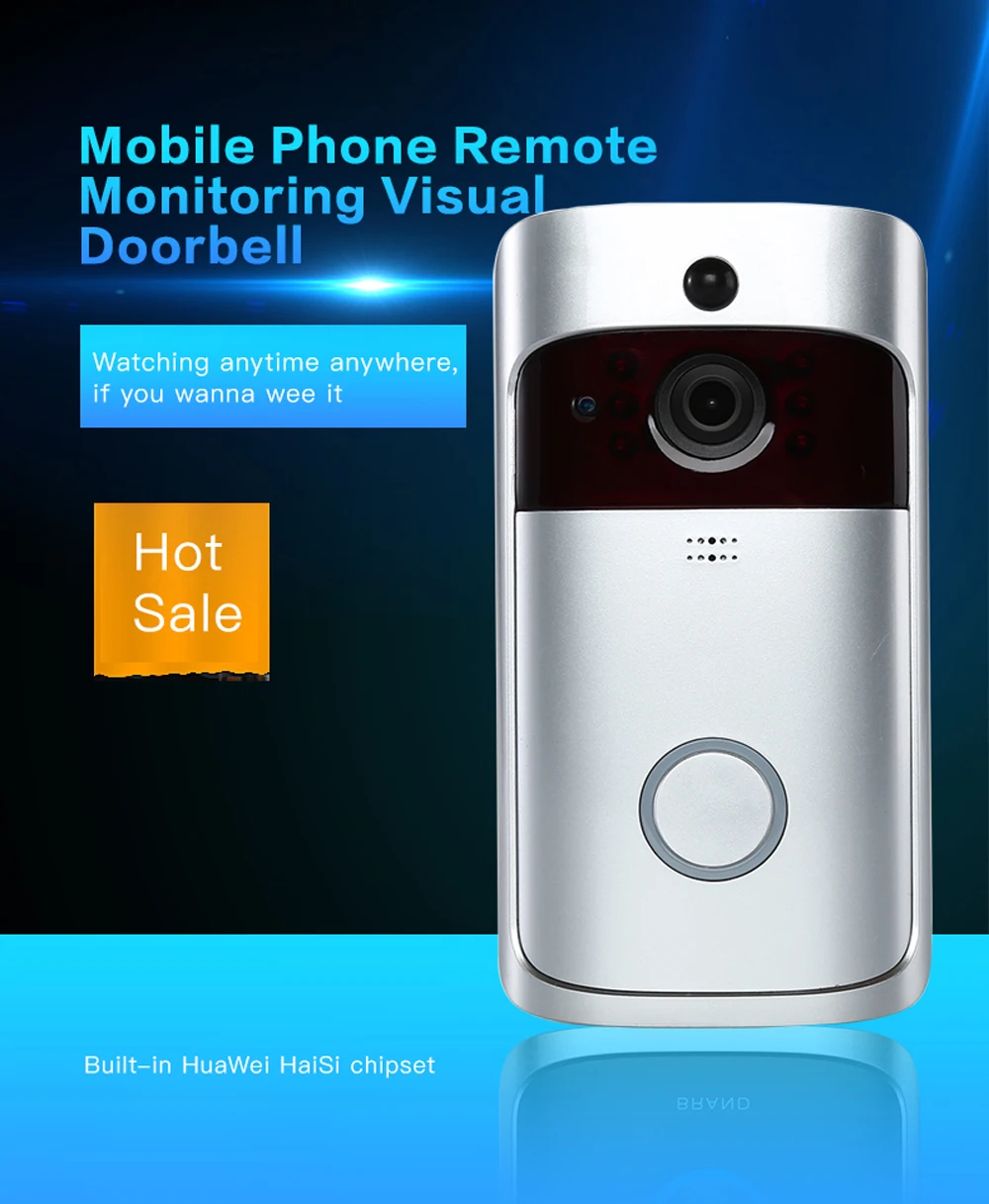 Умный беспроводной Wifi дверной звонок 720P видео дверной звонок камера звонок кольцо цифровой ночного видения Deurbel