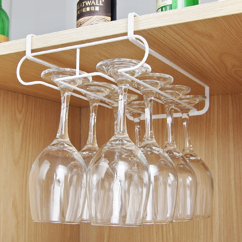 

8 hook /pcs Cupboard Hanging Hook Shelf Dish Hanger Hook Kitchen Hanger Chest Storage shelf Iron Hanging Wine Cup Holder rack