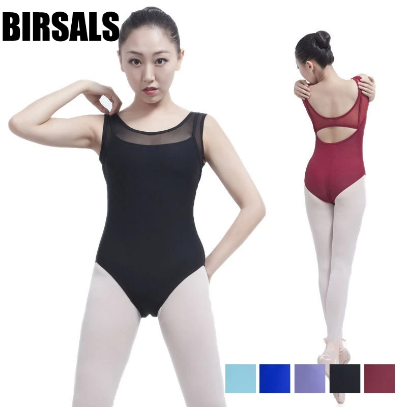 free shipping mesh tank dance sexy leotard women ballet dance training clothes adult spandex ballet dancewear girlsML6017