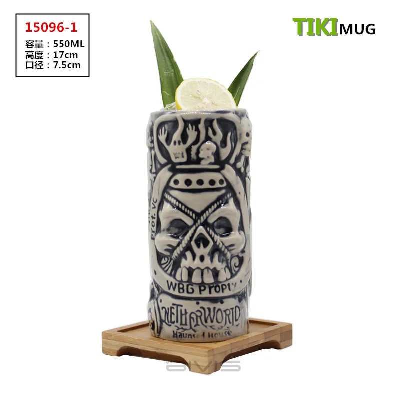 Hawaii Tiki кружки Коктейльные футбольные чашки пивные напитки Кружка вина керамическая Tiki кружки - Цвет: see chart