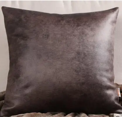 Современный минималистский моющийся имитация кожи наволочка домашний диван Чехол для подушки офис автомобиля наволочка с начесом - Цвет: 1