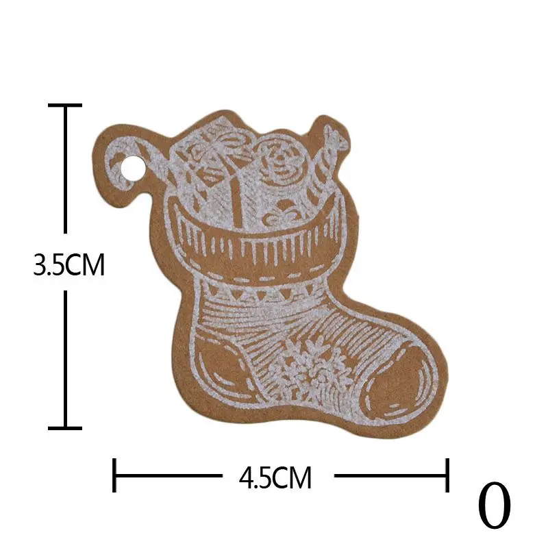 30 шт Рождественская крафт-бумага ручной работы этикетки Рождественская Подарочная коробка декоративный ярлык DIY подарок веселая Рождественская елка украшение