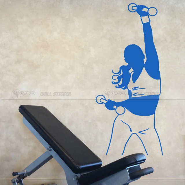 Buy Dumbbells Sports Girl Woman Gym Gymnasium Vinyl