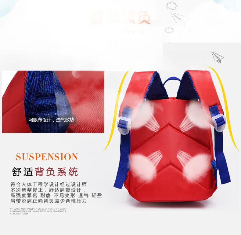 Kids Kindergarten Shell Backpack Spiderman Iron Man Thor Girls Boys Cute Cartoon Backpack Daypack Mochila Bag 2-5 Years 0ld (4)