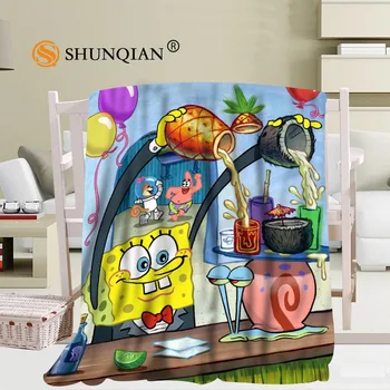 

Custom Spongebob And Patrick Blanket Soft DIY Your Picture Decoration Bedroom Size 56x80Inch,50X60Inch,40X50Inch A7.10