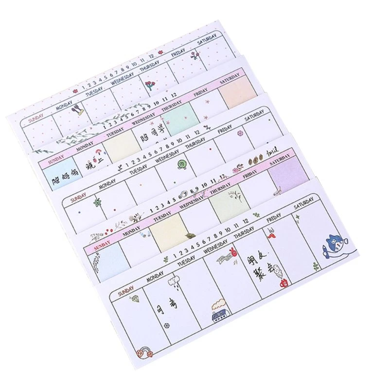 

1PC Weekly Planner Agenda Material Escolar Caderno 2019 School Papeleria Stationery