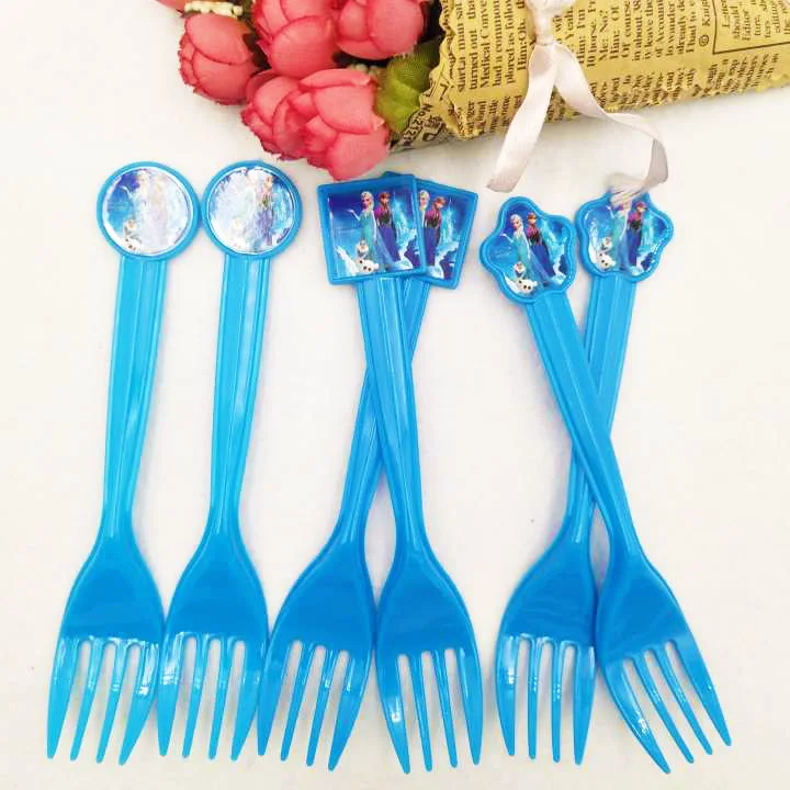 

10pcs/set Frozen Anna And Elsa Princess Party Supplies Forks Birthday Christmas Festive Girl Decoration Kids Party Favors