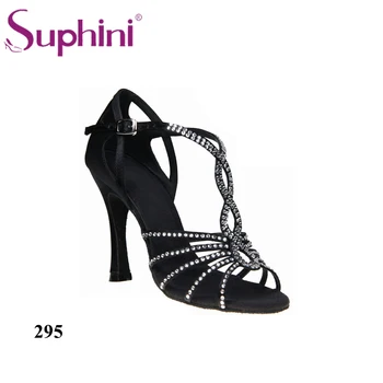 

Salsa Dance Shoes Suphini Woman Black Salsa Dance Shoes, High Heel Latin Dance Shoes 295