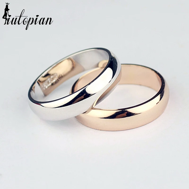 

Iutopian Couple Engagement Ring Rose Classic Ring Simply Style Ring Top Quality Two Color #RG90696