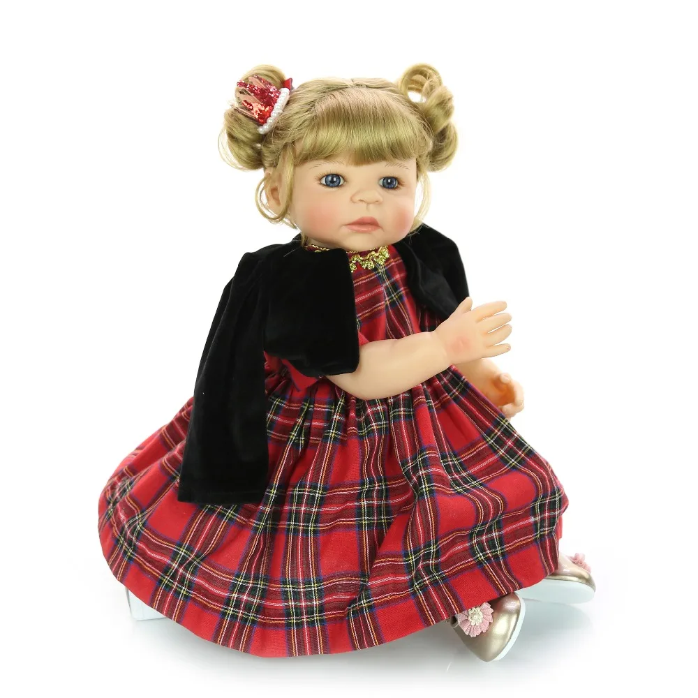DollMai 22 дюймов полный тела силиконовые Reborn Детские куклы для Друзья детей реалистичные 55 см куклы принцессы Reborn Мода Boneca подарок