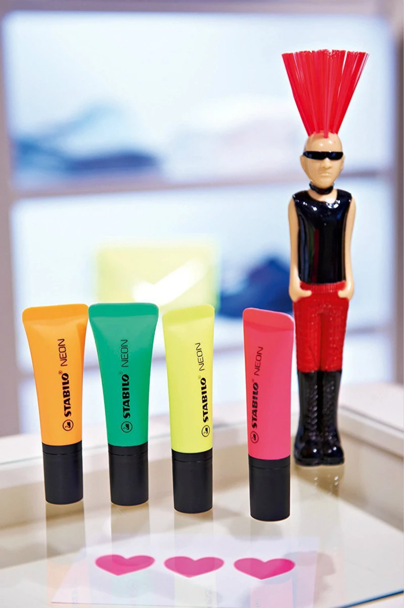 4 цвета/набор немецкая Stabilo маркерная ручка текстовый маркер зубная паста неоновая 72# косой наконечник для студентов школьные канцелярские принадлежности