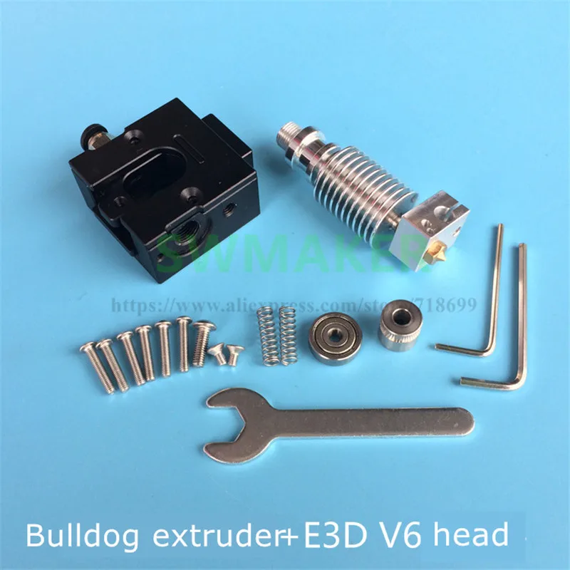 

DIY Reprap Bulldog цельнометаллический экструдер 1,75/3,0 мм + V6 Экструзионная головка-детали для 3D-принтера