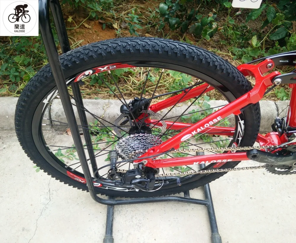 Excellent Kalosse 26*17  28 holes  Hydraulic brakes bicycle  full suspension mountain bike  mountain  bicycle  30 speed 12