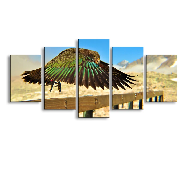 5 pieces high definition print mandarin duck canvas oil painting poster