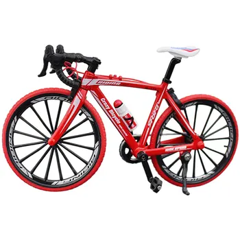 

Bicycle Model Home Gift Cross Diecast Toys Racing Cycle Decor Simulation Mini Bend Collection Classic Metal Mountain Bike Kids