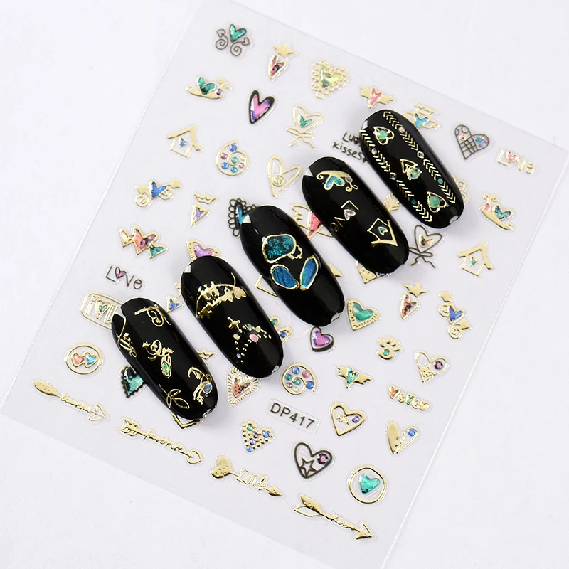 Летний стиль кокосовые деревья пляжная обувь наклейки для ногтей переводные наклейки черные перья листья наклейки для дизайна ногтей