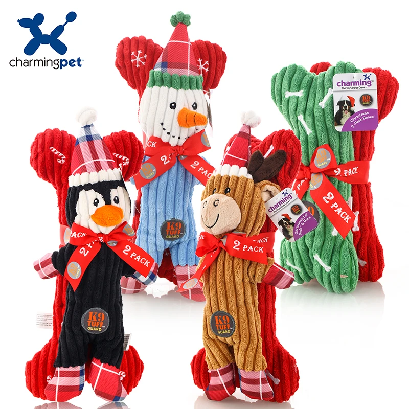 

Charmingpet pet dog toys Elk Snowman penguin pet training Squeak Toys