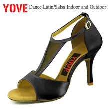 YOVE стиль w134-11 танцевальная обувь Бачата/Сальса крытый и открытый Женская танцевальная обувь