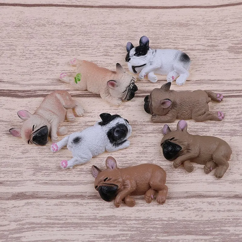 

9 Styles French Bulldog Sleepy Corgis Dog Toys Action Figures PVC Model Toy Landscape Decor Animals Dolls Kids Gifts