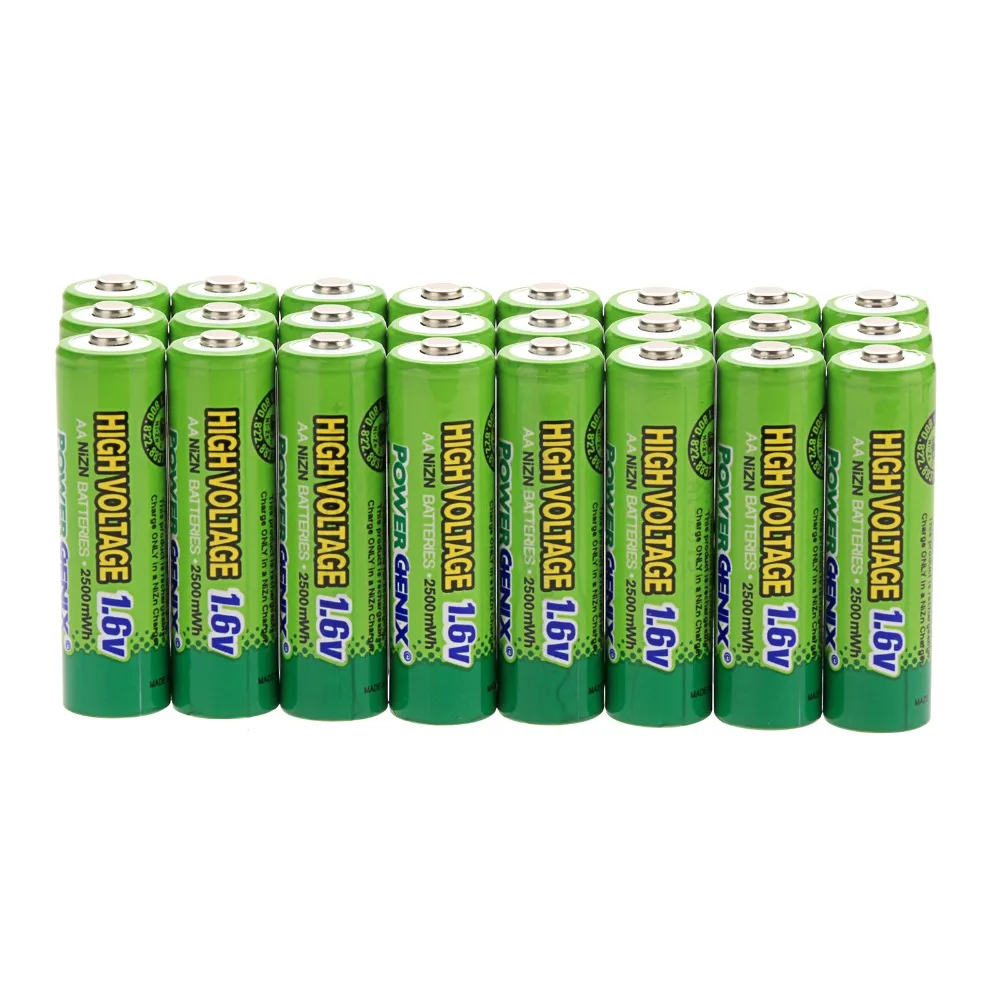 Economical 20 PCS 2500 mwh 1.6V AA 2 A Ni Zn Rechargeable Batteryin