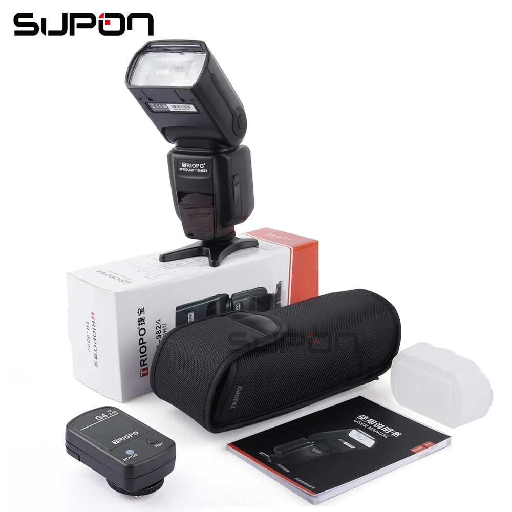

TRIOPO TR-982C III On-Camera Flash Speedlite LCD e-TTL 2.4G Wireless + TX for Canon 7D Mark II 5DIII 6D 70D 60D 100D 700D 1000D