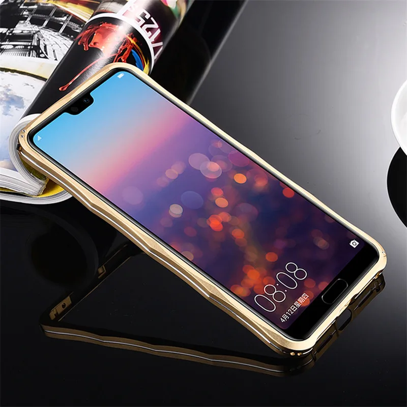 

2018 Hot Original iMatch Bumper Case For Huawei P20 Pro Luxury Diamond Aluminum Metal Invisible Kickstand Case Cover P20 Pro