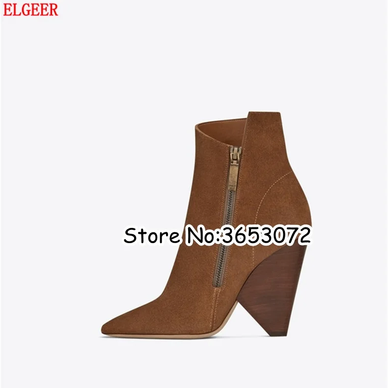 Cheville as Glissière Noir Cuir Bout Bottes Talons Courtes Pointu Spike Chaussures Picture Latérale De Chaussons Rouge Daim Picture Date Stiletto Designer Sexy En As The Marque HbeWE9DIY2