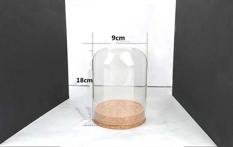 Диаметр = 6 см диаметр = 12 см пробковая основа цилиндрической формы стеклянный купол стеклянный Декор для дома крышка ваза друг Подарочное свадебное украшение