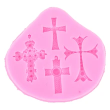 1 X форма для выпечки Готический Крест Иисуса силиконовый Фондант для форм кекса инструмент для украшения кексов Sugarcraft