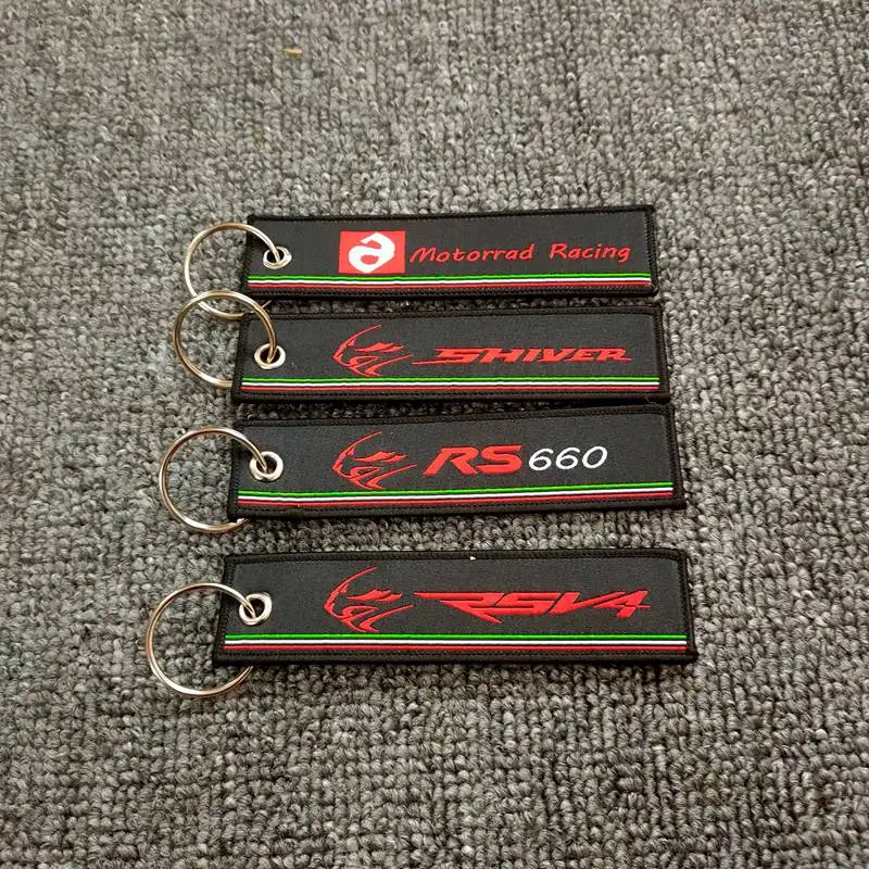 

Motorcycle Key Chain Woven Key Ring Tag Label Chain For Aprilia SHIVER RS660 RSV4